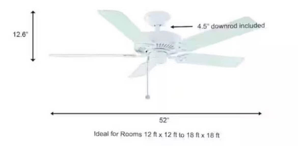 Farmington 52 in. Indoor Matte White Ceiling Fan