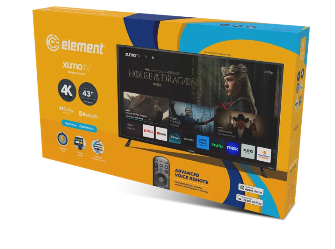 Element 43" Class 4K UHD (2160p) LED XUMO Smart Television HDR (E550AE43C-G) "PICK UP ONLY"