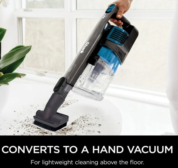 Shark Pet Cordless Stick Vacuum, Carpet and Hardfloors, Bristle Brushroll, HEPA
Filtration, Detachable Handvac, 40-Min Run Time, IX140H Blue