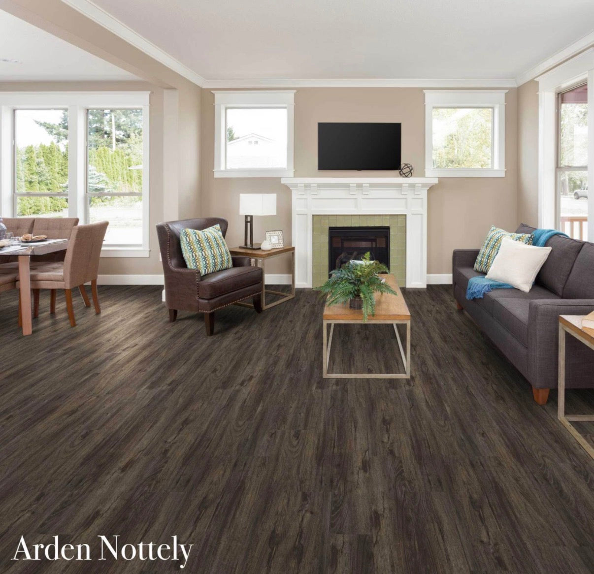ARDEN II Nottely Waterproof Vinyl Flooring 5MM 12Mil Wearlayer Clicklock 7”x48” ONLY PICK UP