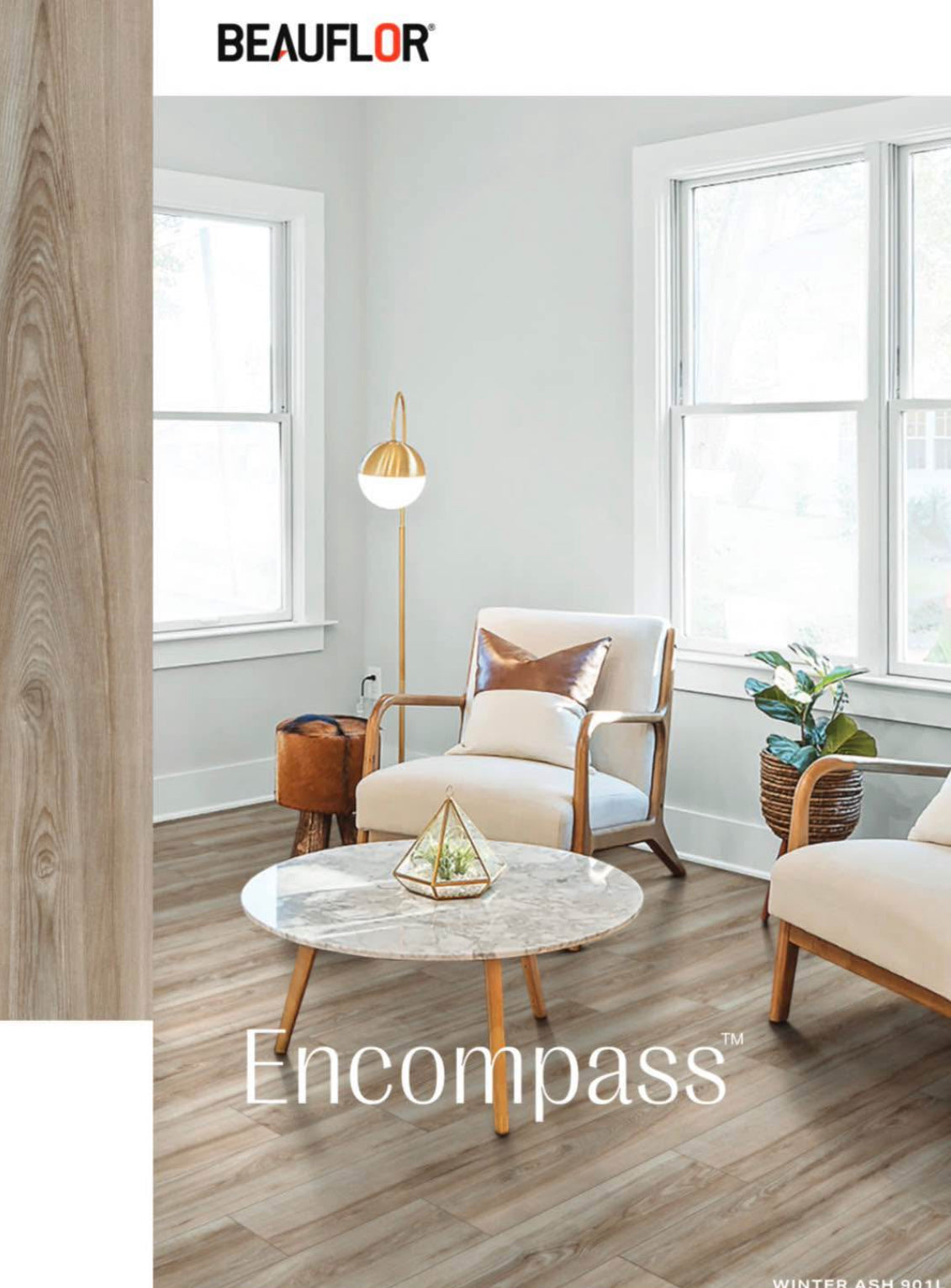 Beauflor Encompass Winter Ash laminate wood flooring 10MM Thickness Scratch & Water Resistant 8”x48” “ONLY PICK UP”