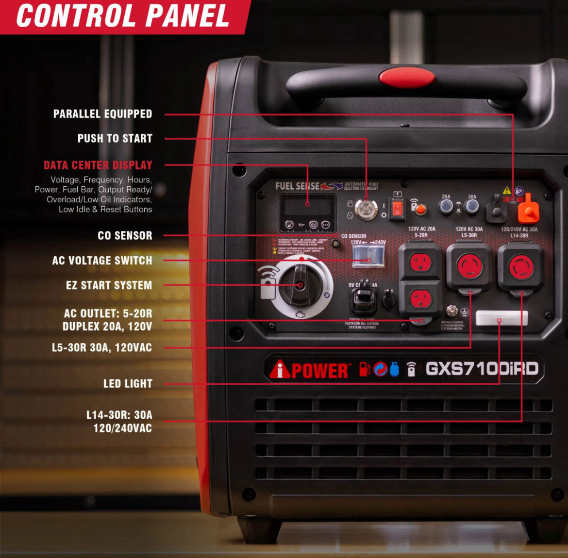 A-iPower GXS7100iRD 7100W Dual Fuel Inverter Generator”ONLY PICK UP”