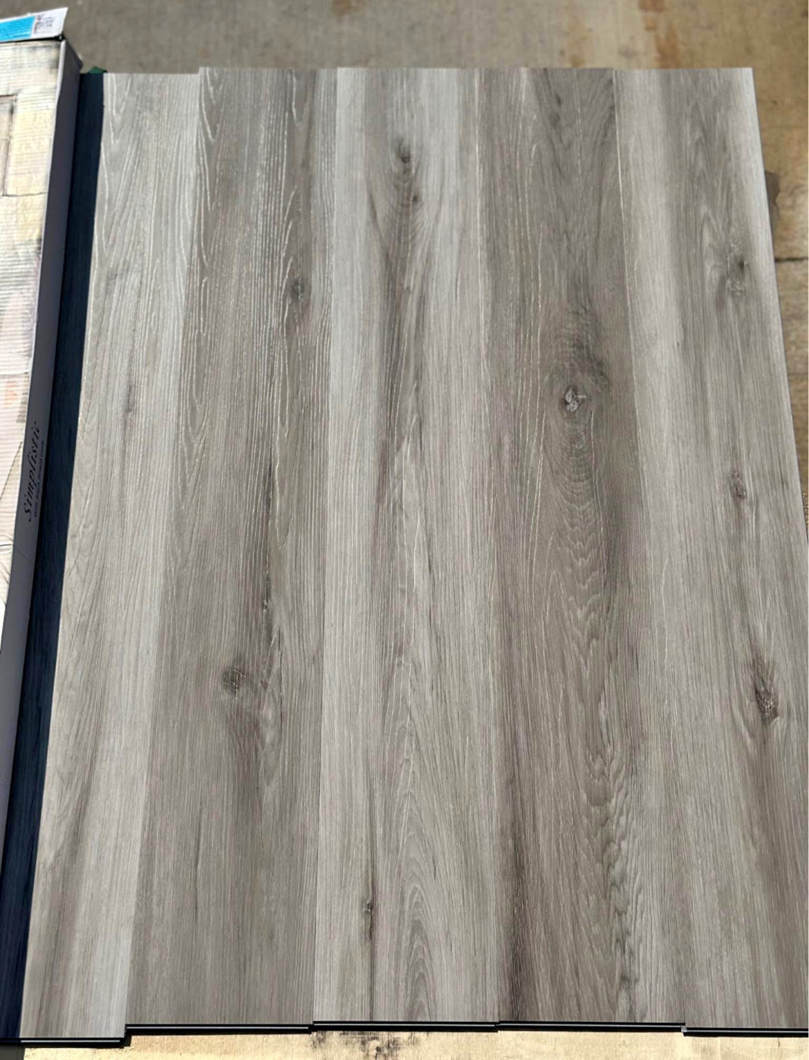 Simplistic Taupe WaterProof Flooring SPC Luxury Vinyl 5.5MM 12Mil Wearlayer 7”x48” W/ Pre-attached Underlayment “ONLY PICK UP “
