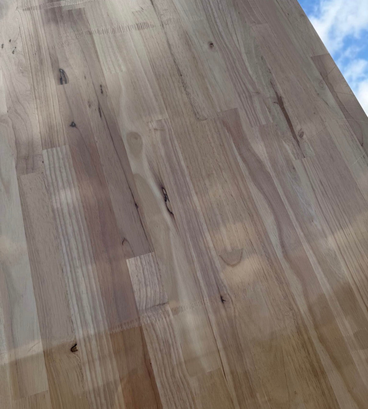 “ONLY PICK UP “ HARDWOOD REFLECTIONS 10 ft. L x 25 in. D Unfinished Hevea Solid Wood Butcher Block Countertop with Square Edge