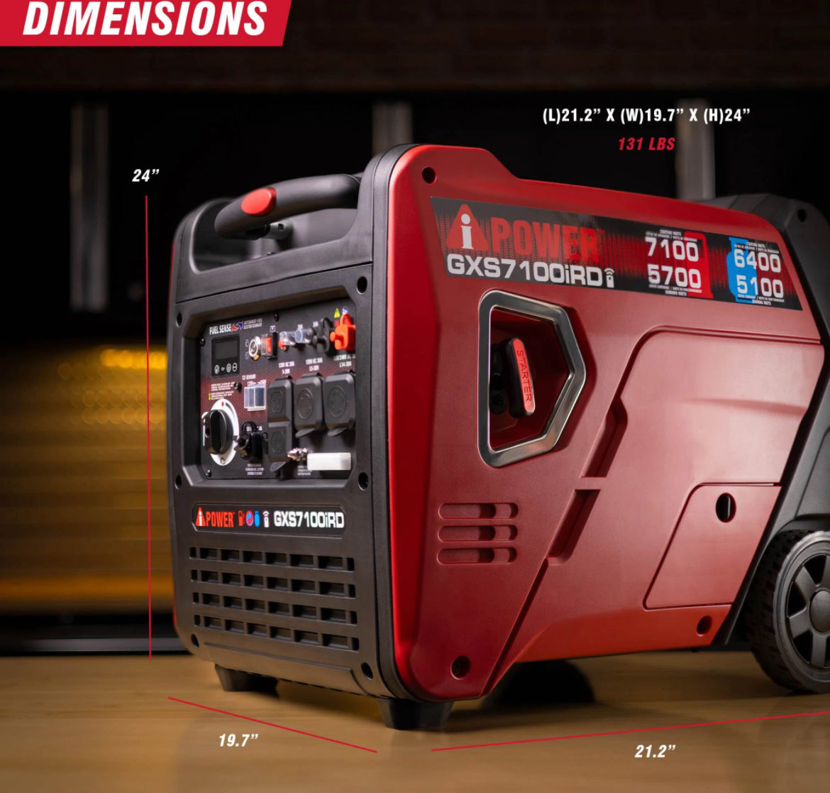 A-iPower GXS7100iRD 7100W Dual Fuel Inverter Generator”ONLY PICK UP”