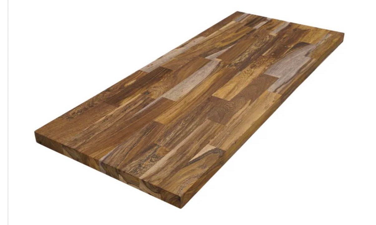 (ONLY PICK UP) 8 ft. L x 25 in. D  Unfinished Senna Hardwood Butcher Block Countertop