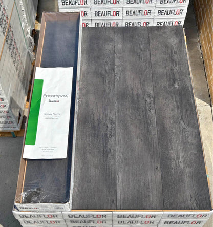 Beau Flor Encompass Charred Oak Laminate Flooring Water & Scratch Resistant 10MM Thickness “ONLY PICK UP”