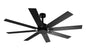 Indoor Outdoor Use 65 in. Black Solid Wood Grain 8 Blade Propeller Ceiling Fan with Remote Control, 5-Speed Adjustable “ONLY PICK UP”