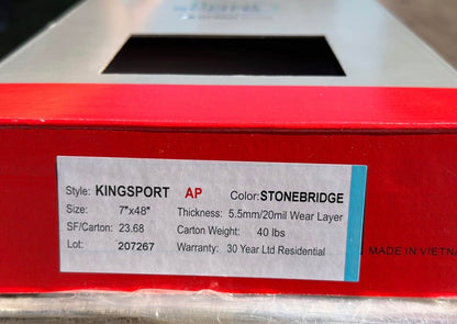 (ONLY PICK UP) Stonebridge WaterProof Scratch Resistant Luxury Vinyl Plank Flooring 5.5MM 20Mil Wear layer