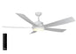 Delta Breez Pleasanton 72" Ceiling Fan with LED, Remote, Indoor/Outdoor, White