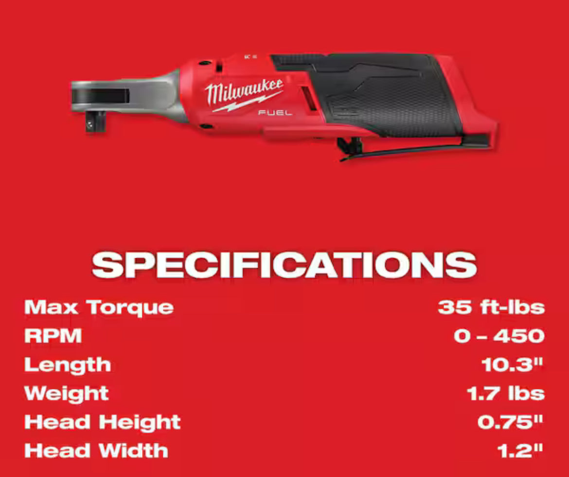 MilwaukeeM12 FUEL 12-Volt Lithium-Ion Brushless Cordless High Speed 3/8 in. Ratchet