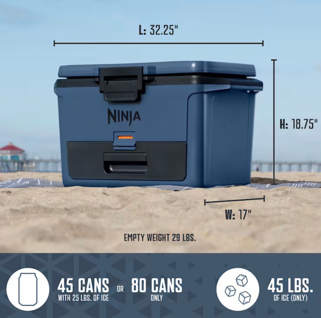 “ONLY PICK UP “NINJA FrostVault 50- qt Hard Cooler with Dry Zone in Lakeshore Blue