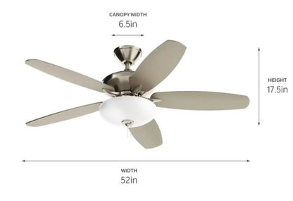 Renew 52 Inch Ceiling Fan with Light Kit by Kichler Lighting