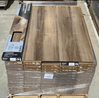 ONLY PICK UP”STAINMASTER Vernon Hickory Waterproof Luxury Vinyl Flooring 6MM 12Mil Wearlayer Clicklock 7.46” x47.8”