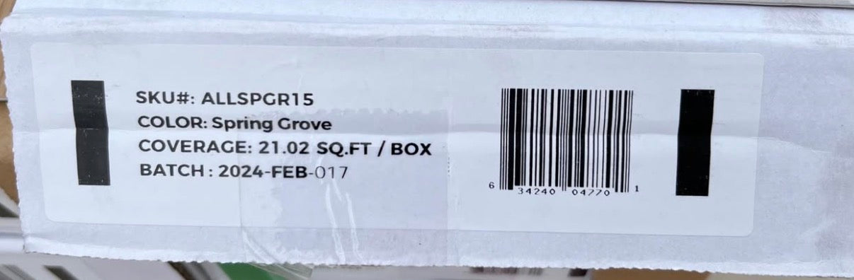 “ONLY PICK UP  “
❕❕ALLURE SPRING GROVE❕❕
Waterproof Luxury Vinyl Flooring 5.5MM 22Mil Wearlayer Clicklock 7” x48”
