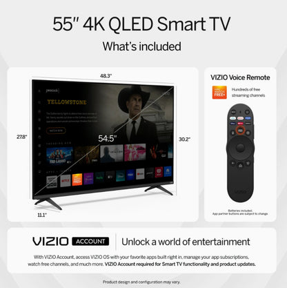 VIZIO 55" Class Quantum 4K QLED HDR Smart TV (M55Q6-L4) "PICK UP ONLY"
