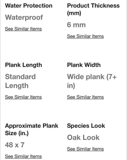 “ONLY PICK UP ”
Lifeproof Heron's Landing Oak Waterproof Click Lock Luxury Vinyl Plank Flooring