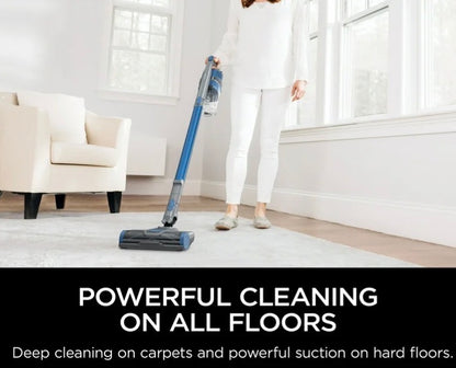 Shark Pet Cordless Stick Vacuum, Carpet and Hardfloors, Bristle Brushroll, HEPA
Filtration, Detachable Handvac, 40-Min Run Time, IX140H Blue