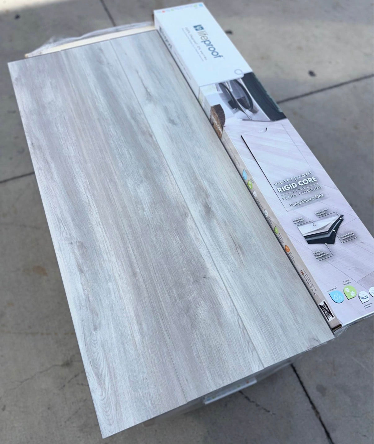 (ONLY PICK UP)                         Lifeproof Punta Blanca Oak 6MM Thickness Waterproof Click Lock Rigid Luxury Vinyl Plank Flooring