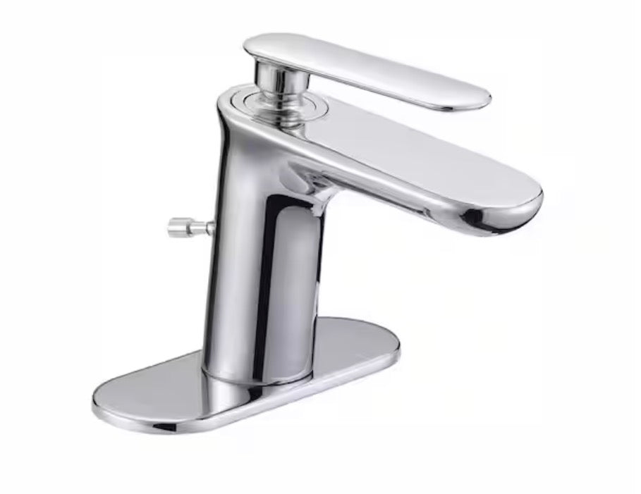 Glacier Bay Carmine Single Hole Single-Handle Bathroom Faucet in Chrome