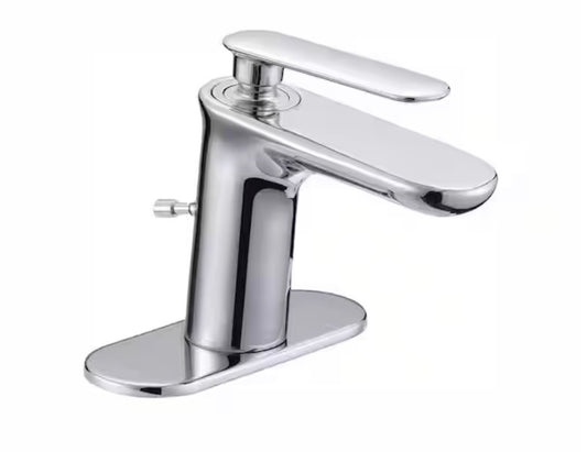 Glacier Bay Carmine Single Hole Single-Handle Bathroom Faucet in Chrome