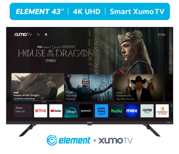 Element 43" Class 4K UHD (2160p) LED XUMO Smart Television HDR (E550AE43C-G) "PICK UP ONLY"
