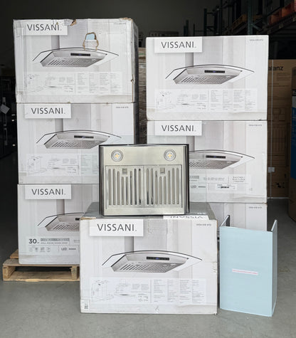 — LABOR DAY SPECIAL —-
PICK UP ONLY

Vissani 30 in. W Convertible Glass Wall Mount Range Hood with 2 Charcoal Filters in Stainless Steel