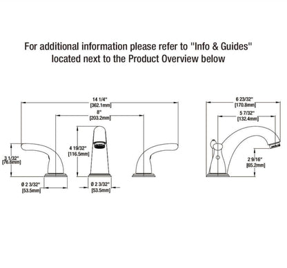 Glacier Bay Builders 8 in. Widespread Double-Handle High-Arc Bathroom Faucet in Polished Brass