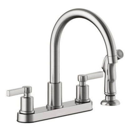 Seasons® Westwind Two Handle Kitchen Faucet, With Spray, With Deckplate, 1.8gpm