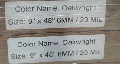 “ONLY PICK UP “CORELUXE OAK WRIGHT Waterproof Luxury Vinyl Flooring 6MM 20Mil Wearlayer Clicklock 9” x48”