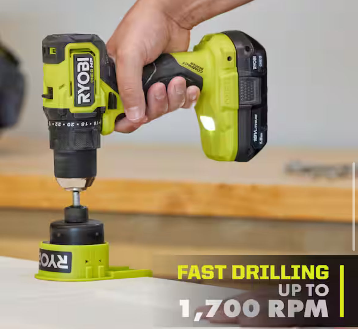 RYOBIONE+ HP 18V Brushless Cordless Compact 1/2 in. Drill and Impact Driver Kit with (2) 1.5 Ah Batteries, Charger, and Bag