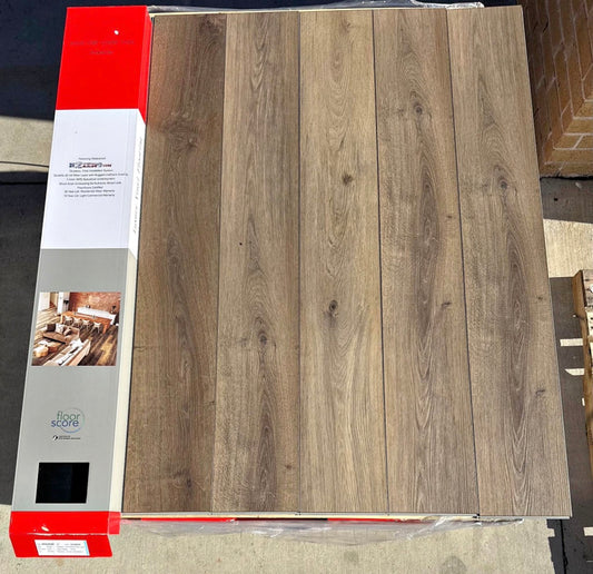 (ONLY PICK UP) Dundee Luxury Vinyl Plank Waterproof Flooring 7”x48” Click-Lock 23.68SqftBox