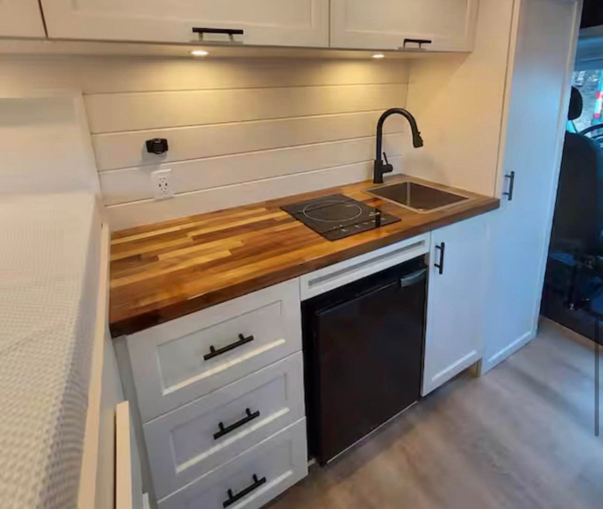 (ONLY PICK UP) 8 ft. L x 25 in. D  Unfinished Senna Hardwood Butcher Block Countertop