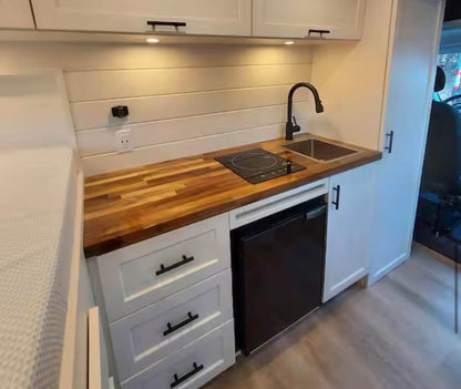 (ONLY PICK UP) 8 ft. L x 25 in. D  Unfinished Senna Hardwood Butcher Block Countertop