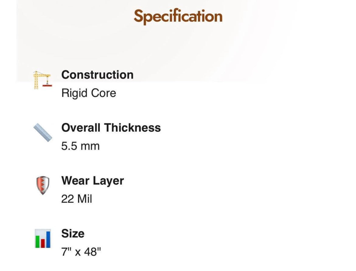 WATERPROOF Vinyl Flooring Noor Plank Accolada 22Mil Wear Layer 5.5 MM Click-Lock LOCAL PICK UP