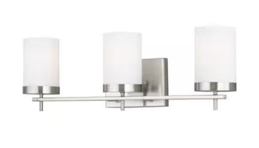 Generation Lighting Zire 24-in 3-Light Brushed Nickel LED Modern/Contemporary Vanity Light