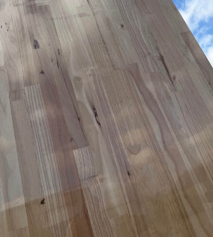 “ONLY PICK UP “ HARDWOOD REFLECTIONS 10 ft. L x 25 in. D Unfinished Hevea Solid Wood Butcher Block Countertop with Square Edge