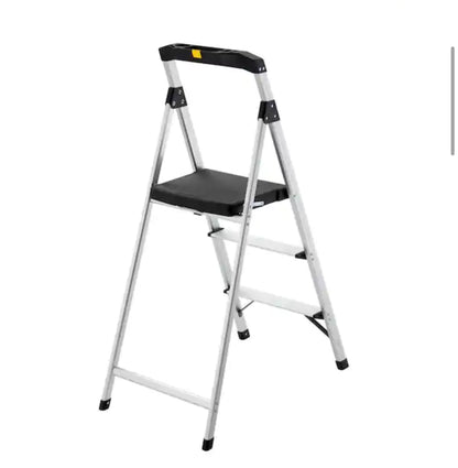 Gorilla Ladders3-Step Aluminum Step Stool Ladder, 250 lbs. Type I Duty Rating (9ft. Reach Height)