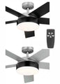 KICHLER Compass 52 in. Indoor Brushed Nickel Downrod Mount Ceiling Fan with Integrated LED with Remote Control