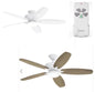 KICHLER Renew Designer 52 in. Indoor/Outdoor Matte White Dual Mount Ceiling Fan with LED Bulbs with Remote Control Included
