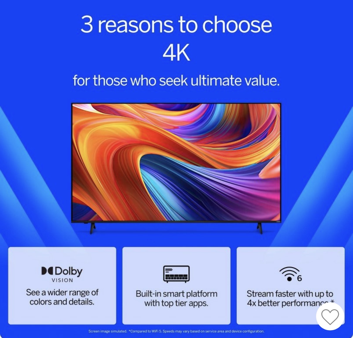 VIZIO 50" Class 4K UHD LED HDR Smart TV - V4K50M-08 “ONLY PICK UP”