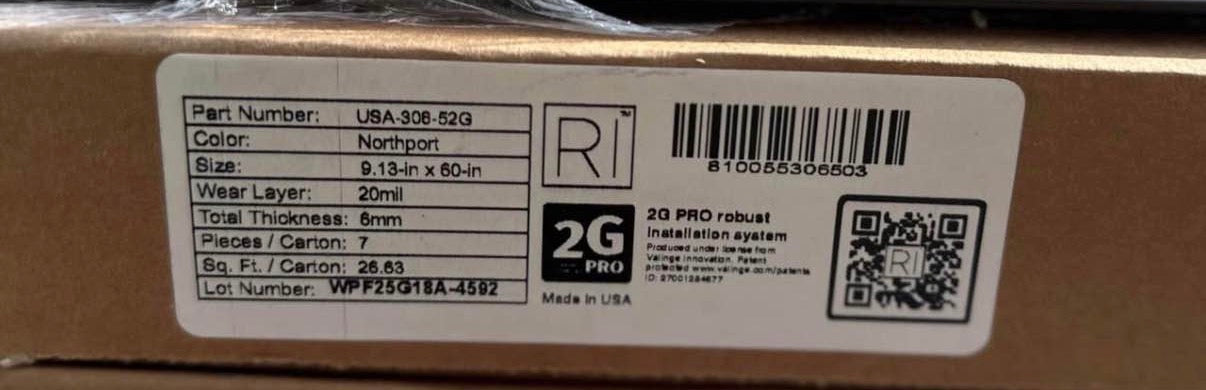 “ONLY PICK UP  “
FloorNation Northport 6MM Waterproof LVP Luxury Vinyl Flooring 20Mil WearLayer