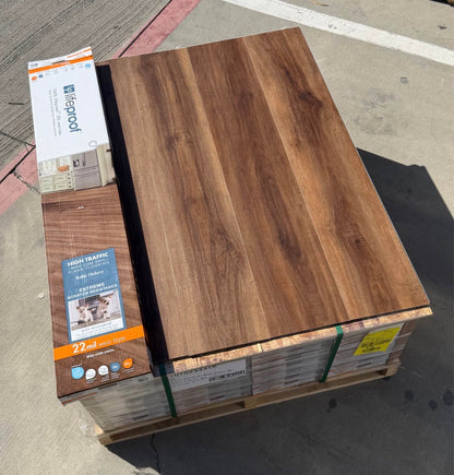 “ONLY PICN UP “LIFEPROOF Buttler Hickory Waterproof Luxury Vinyl Flooring 6MM 22Mil Wearlayer Clicklock 8.7” x48”