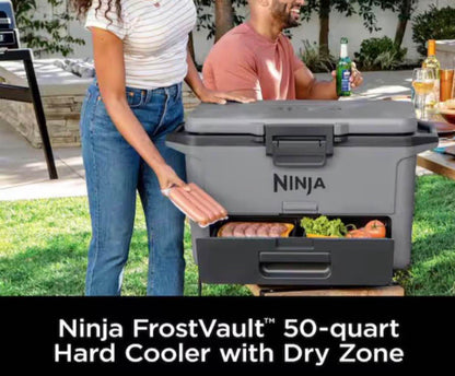 NINJA FrostVault 50- qt Hard Cooler with Dry Zone in Slate Gray
